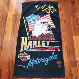 Harley-Davidson Eagle Flag Beach Towel